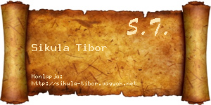 Sikula Tibor névjegykártya