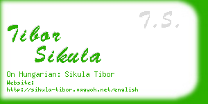 tibor sikula business card